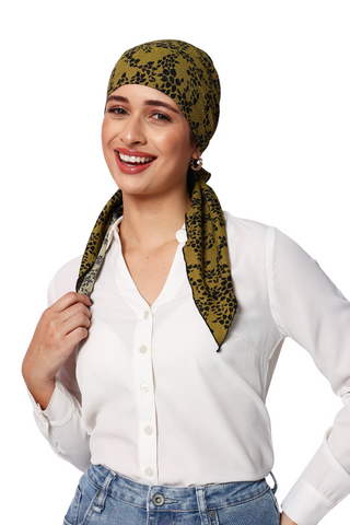 Bamboo Viscose Printed Pre-Tie Scarf For Women Headwear