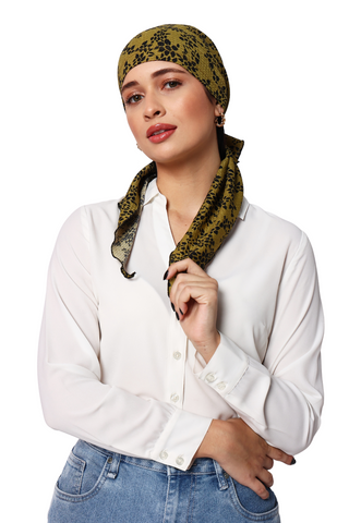 Bamboo Viscose Printed Pre-Tie Scarf For Women Headwear