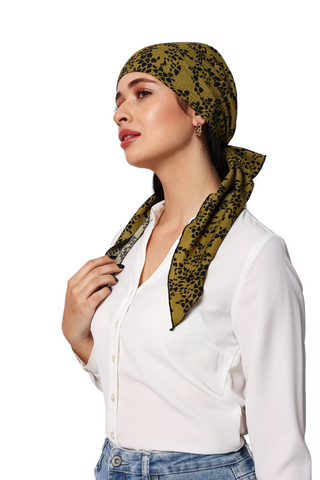 Bamboo Viscose Printed Pre-Tie Scarf For Women Headwear