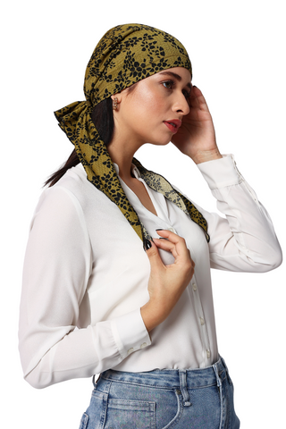 Bamboo Viscose Printed Pre-Tie Scarf For Women Headwear