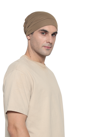 The Headscarves Bamboo Viscose Men Slouchy Snood Multipurpose Skull Cap Sport Hair Cover Cap Free Size