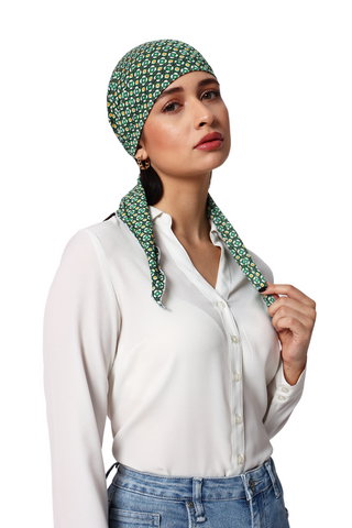 Bamboo Viscose Printed Pre-Tie Scarf For Women Headwear