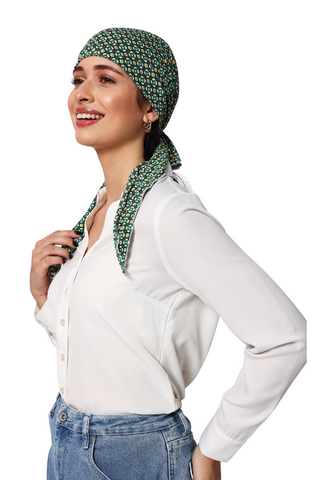 Bamboo Viscose Printed Pre-Tie Scarf For Women Headwear