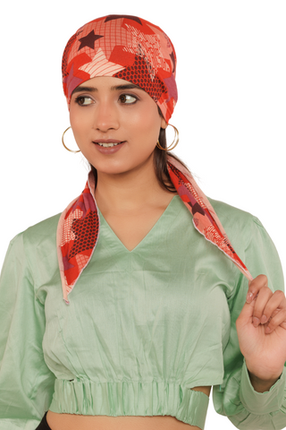 Bamboo Viscose Printed Pre-Tie Scarf For Women Headwear