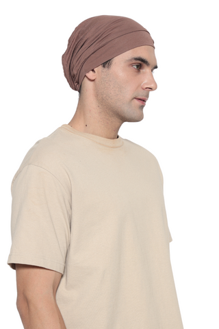 The Headscarves Bamboo Viscose Men Slouchy Snood Multipurpose Skull Cap Sport Hair Cover Cap Free Size