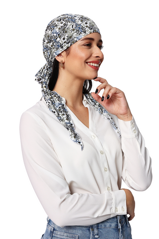 Bamboo Viscose Printed Pre-Tie Scarf For Women Headwear