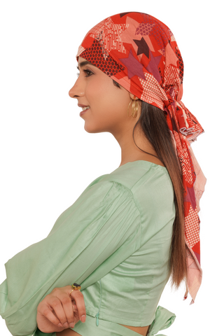 Bamboo Viscose Printed Pre-Tie Scarf For Women Headwear