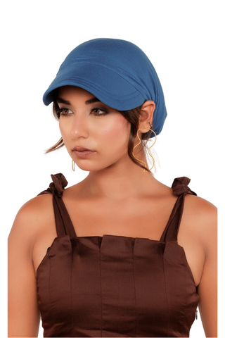 The Headscarves Bamboo Viscose Sun Visor with Pre tie Ruffle Look For Women Chemo Headwear Free Size