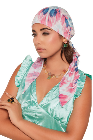 Bamboo Viscose Printed Pre-Tie Scarf For Women Headwear