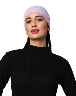 The Headscarves Women Bamboo Viscose Gathered Design with Back Brooch Chemo Headwear For Women Free Size