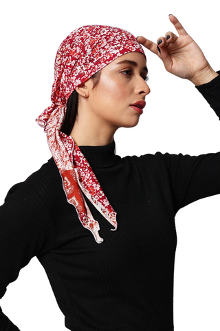 Bamboo Viscose Printed Pre-Tie Scarf For Women Headwear