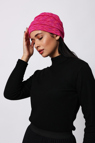 The Headscarves Women Side Flower Headcap winter wear Wool Free Size