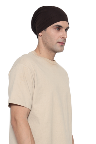 The Headscarves Bamboo Viscose Men Slouchy Snood Multipurpose Skull Cap Sport Hair Cover Cap Free Size