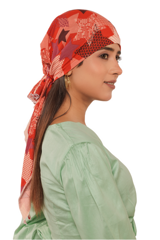 Bamboo Viscose Printed Pre-Tie Scarf For Women Headwear