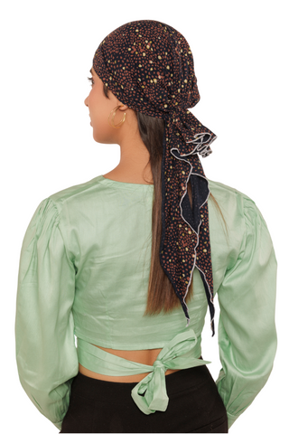 Bamboo Viscose Printed Pre-Tie Scarf For Women Headwear