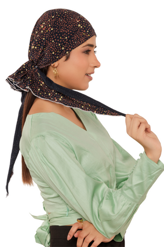 Bamboo Viscose Printed Pre-Tie Scarf For Women Headwear