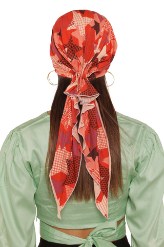 Bamboo Viscose Printed Pre-Tie Scarf For Women Headwear