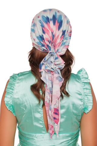 Bamboo Viscose Printed Pre-Tie Scarf For Women Headwear