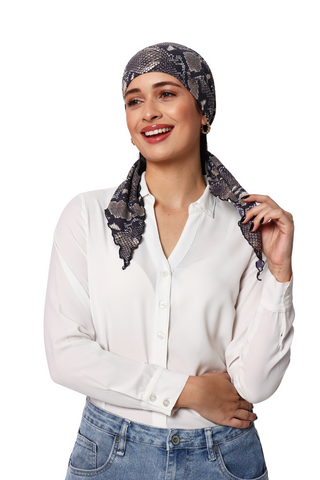 Bamboo Viscose Printed Pre-Tie Scarf For Women Headwear