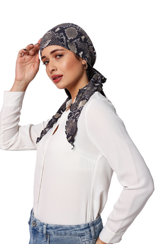 Bamboo Viscose Printed Pre-Tie Scarf For Women Headwear