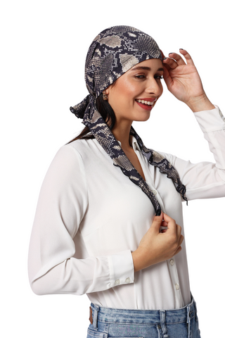 Bamboo Viscose Printed Pre-Tie Scarf For Women Headwear