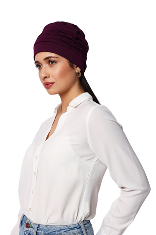 The Headscarves Women Side Gathered Headcap winter wear Wool Free Size