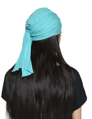 The Headscarves Women's Bamboo Viscose Sleep Cap with Pleated Tail Mantra Headwear