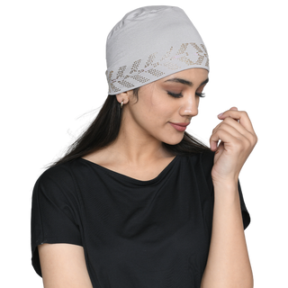 The Headscarves Women's Bamboo Solid Hijab Cap with Rhine Stones Design