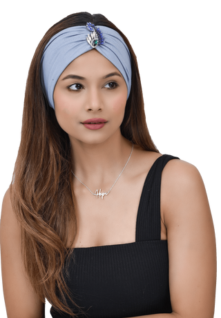 The Headscarves Bamboo Viscose Woman  Fashionable Rhine Stone Brooch Hair Band