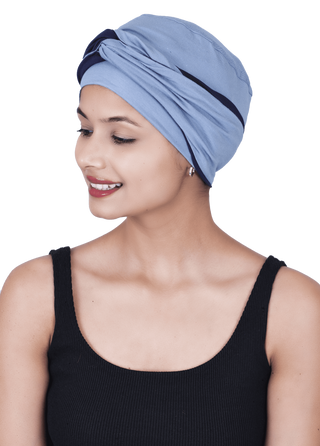 Beautiful Bamboo Viscose Solid Cap With Twisted Double Layered Band