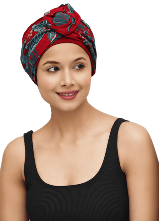 Beautifull  Bamboo Viscose Beanies Cap With Printed Front Rose Flower Band