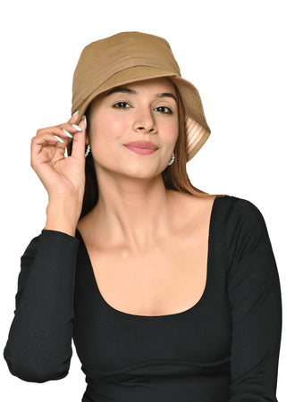 Bamboo Viscose Nadora Bucket Hat  with 1 Printed Headbands for Women